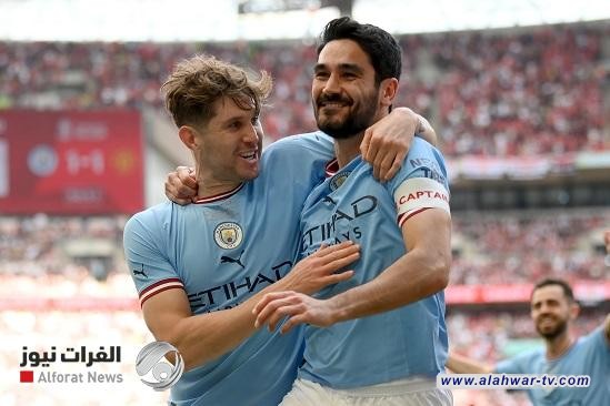 مانشستر سيتي يتوج بكأس الاتحاد الإنكليزي بعد تغلبه على مانشستر يونايتد